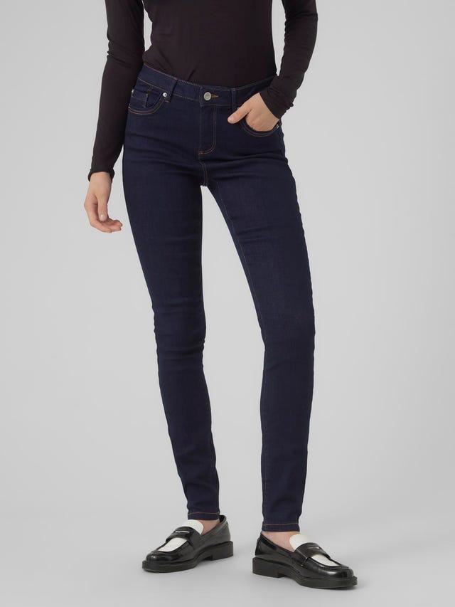 Vero Moda VMALIA Mid Rise Slim Fit Jeans - 10291110