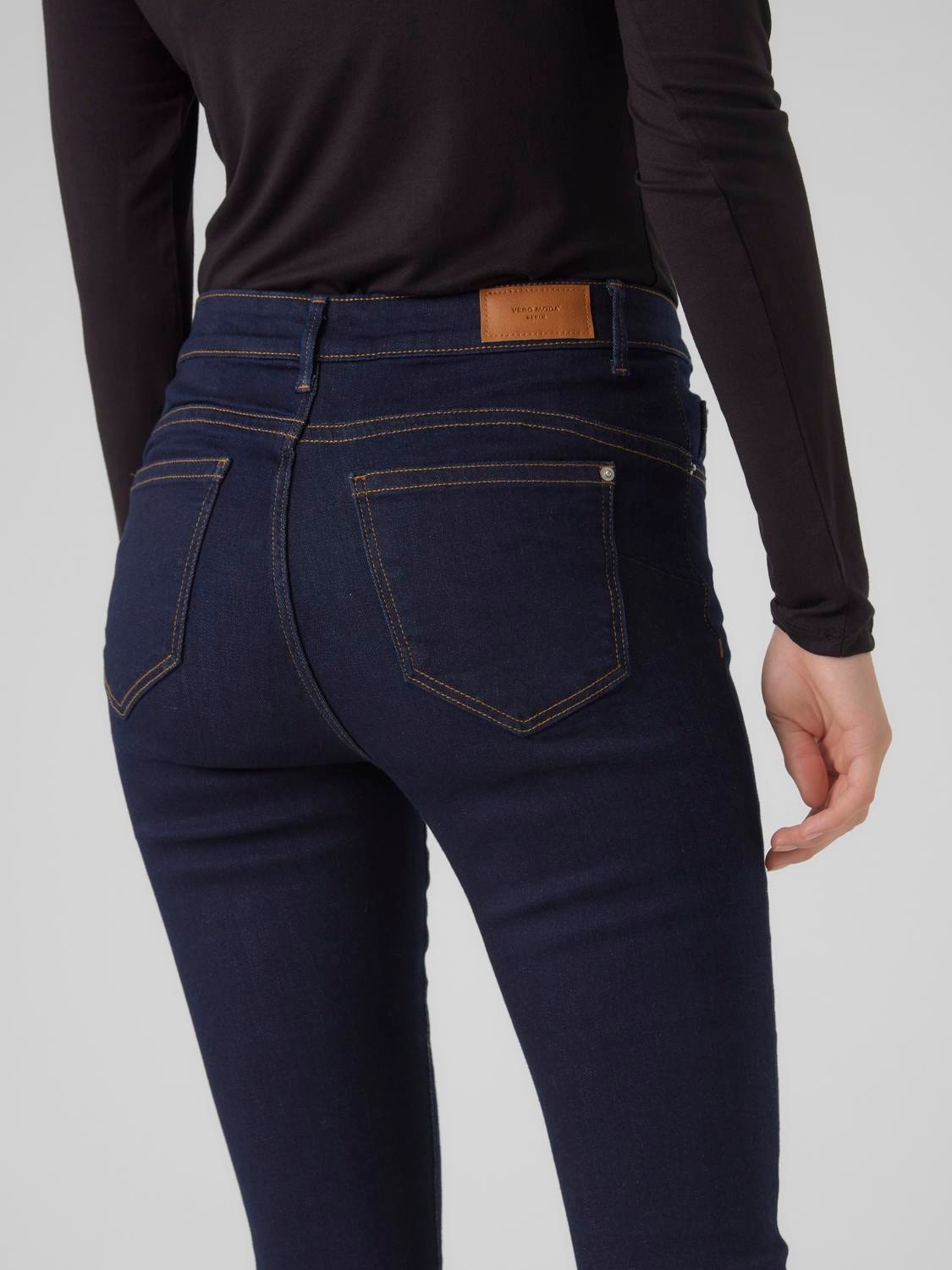 Vero Moda VMALIA Krój slim Jeans -Dark Blue Denim - 10291110