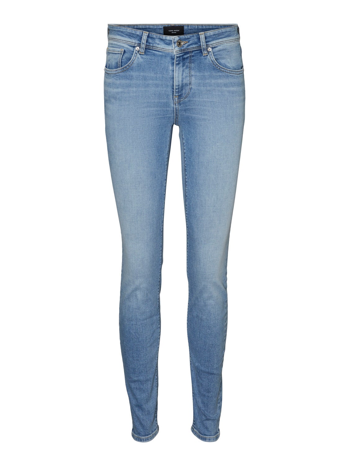 Vero Moda VMLUX MID RISE - Vaqueros Slim Fit - Medium Blue Denim/blue Denim