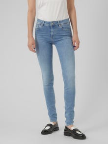 Vero Moda VMLUX Taille moyenne Slim Fit Jeans -Light Blue Denim - 10291118
