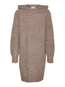 Vero Moda VMDOFFY Krótka sukienka -Brown Lentil - 10291139
