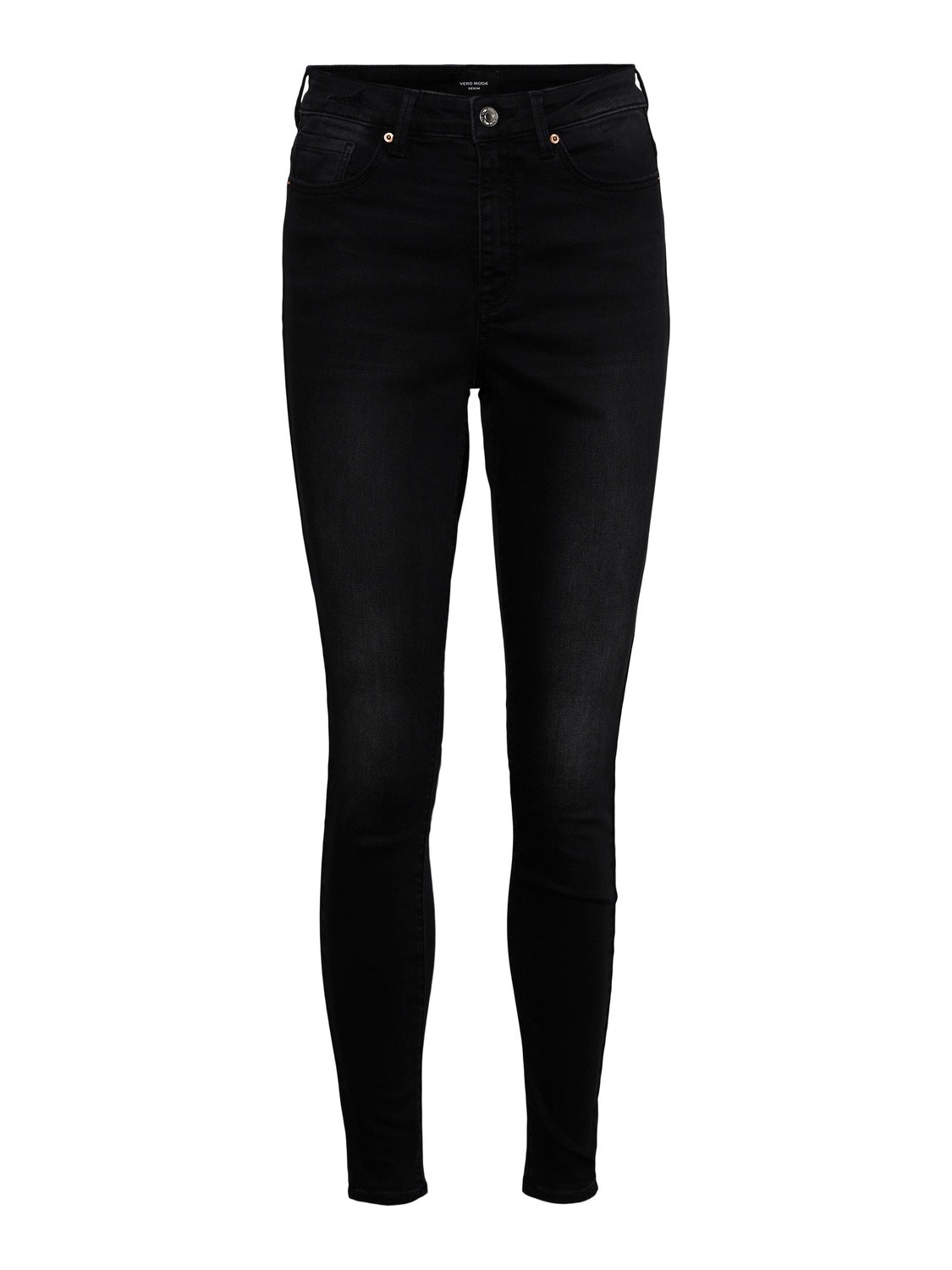 Vero Moda VMSOPHIA Hohe Taille Skinny Fit Jeans -Black Denim - 10291160