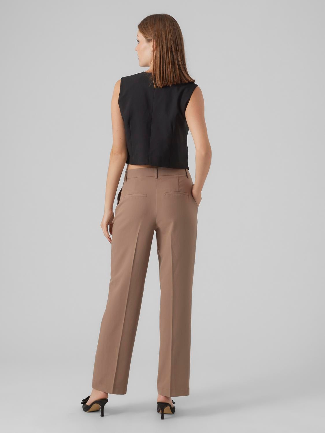 Vero Moda VMTESSLIVA Pantaloni -Brown Lentil - 10291162