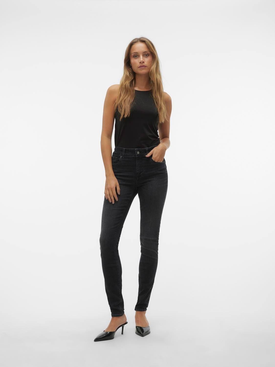 Vero Moda VMEMBRACE Skinny Fit Jeans -Black Denim - 10291171