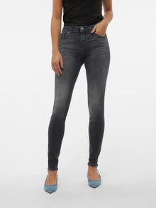 Vero Moda VMLUX Vita media Slim Fit Jeans -Black - 10291172