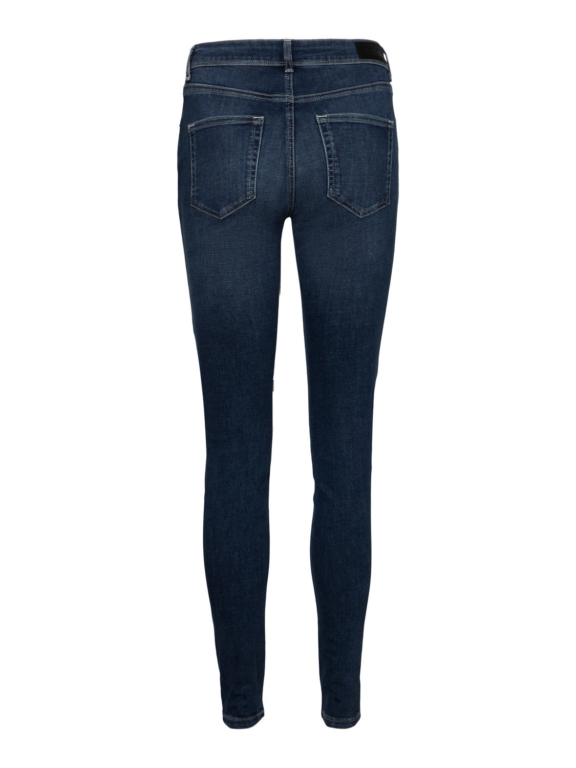 Vero Moda VMLUX Mid Rise Slim Fit Jeans -Medium Blue Denim - 10291174