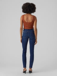 Vero Moda VMJUNE Mid rise Slim Fit Jeans -Dark Blue Denim - 10291274