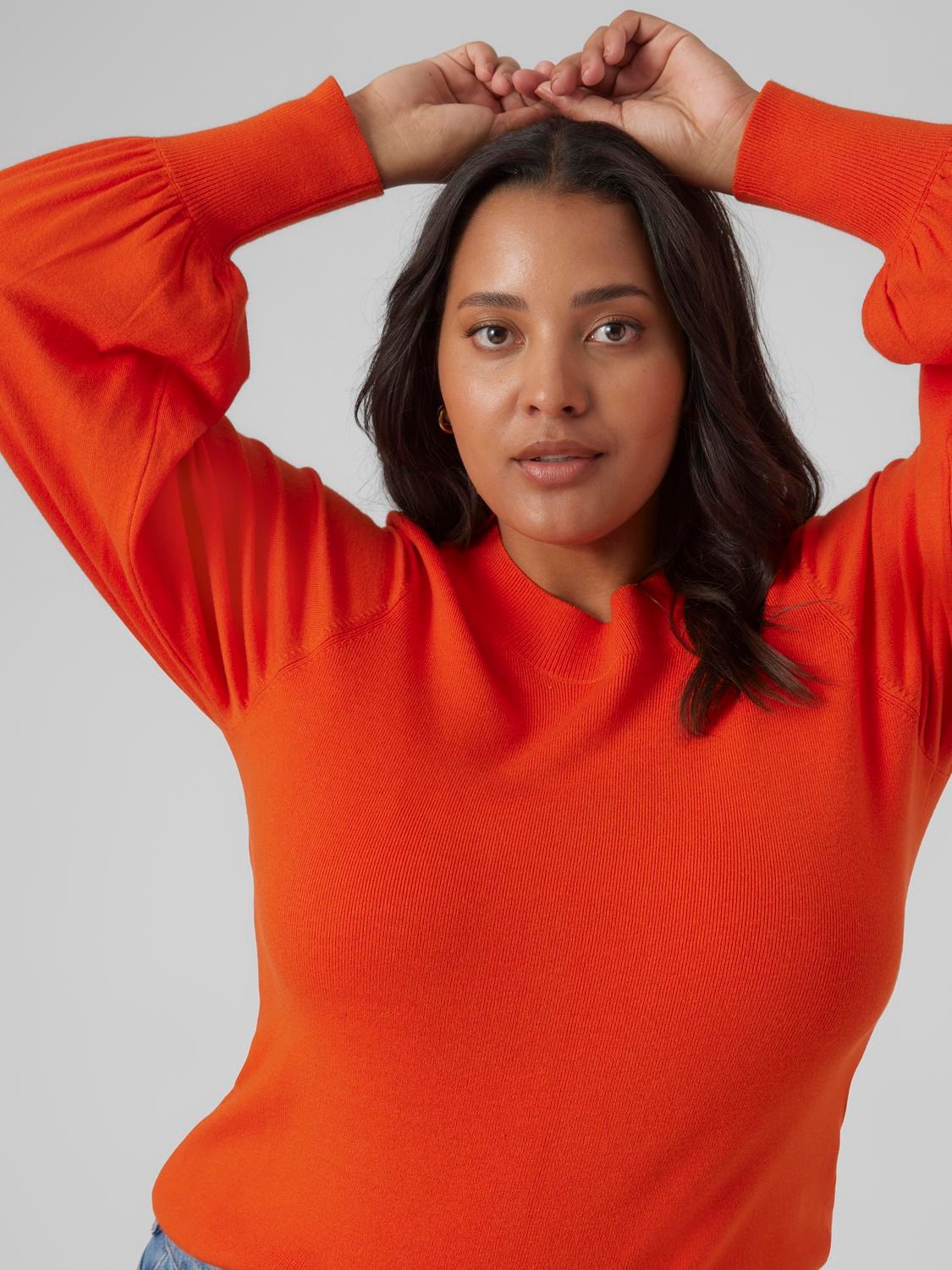Knitted pullover | Dark Orange | Vero