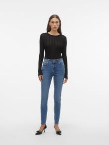 Vero Moda VMKIMMI Talle medio Corte slim Vaqueros -Medium Blue Denim - 10291331