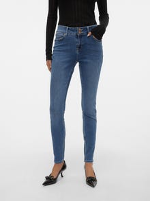 Vero Moda VMKIMMI Talle medio Corte slim Vaqueros -Medium Blue Denim - 10291331