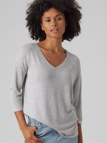 Vero Moda VMBRIANNA Neulepuserot -Light Grey Melange - 10291351