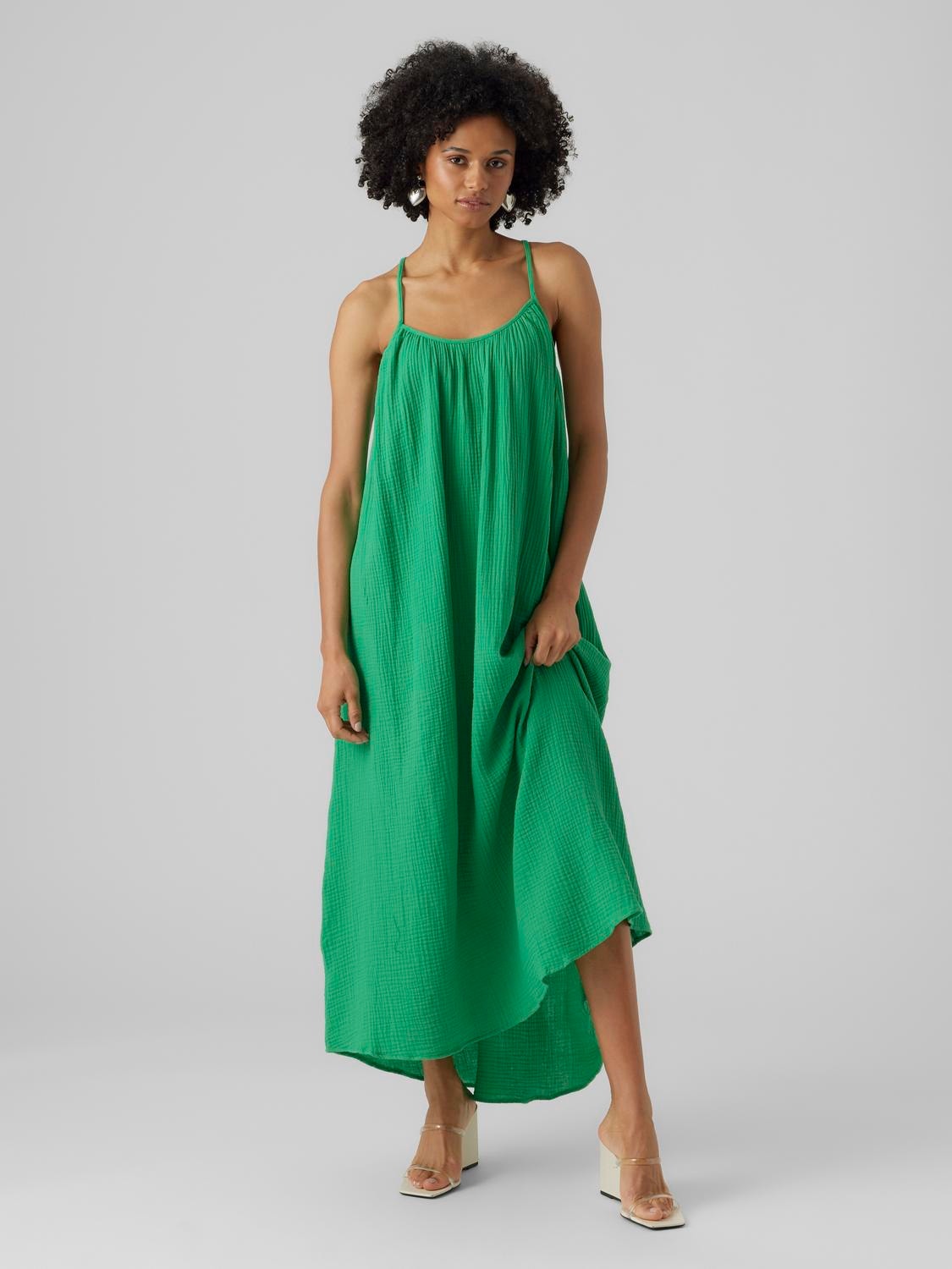 genie Aan het water Laptop Regular fit U-Hals Tall Lange jurk | Midden Groen | Vero Moda®