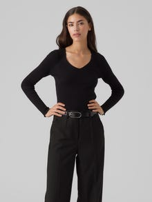Vero Moda VMEVIE Sweter -Black - 10291652