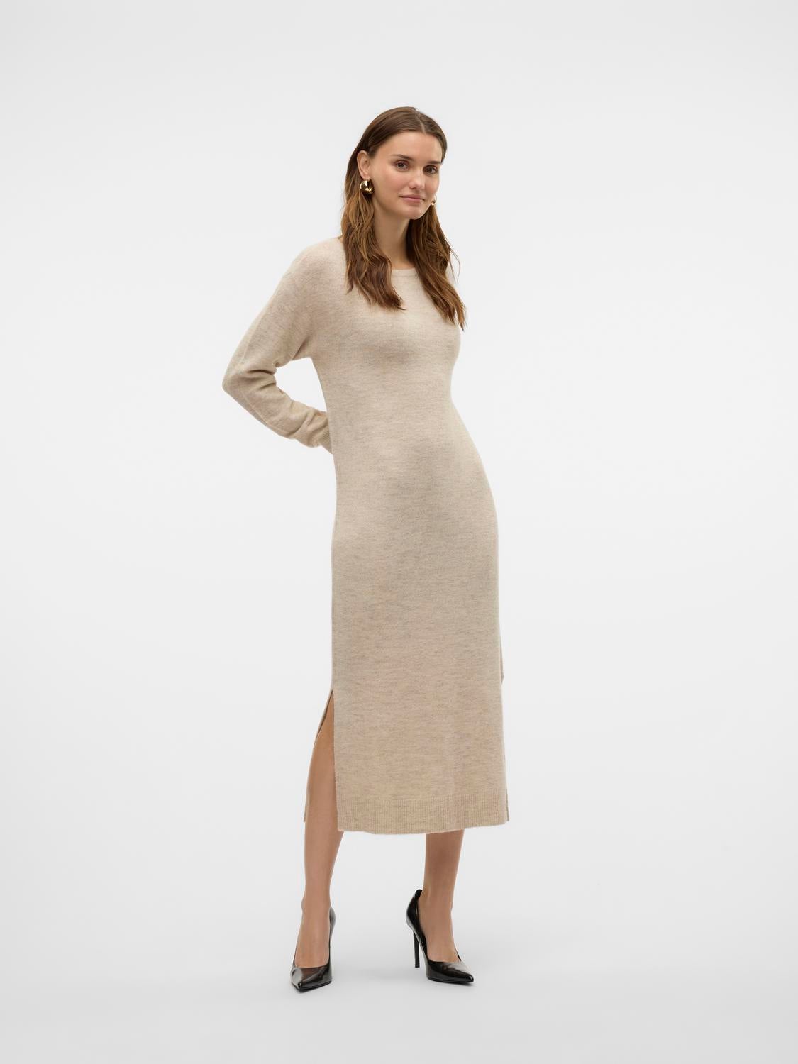 Vero moda linen maxi best sale dress with volume sleeve