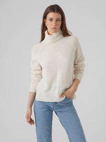 Vero Moda Volangkaelus Regulaarsed varrukad Pullover -Birch - 10291731