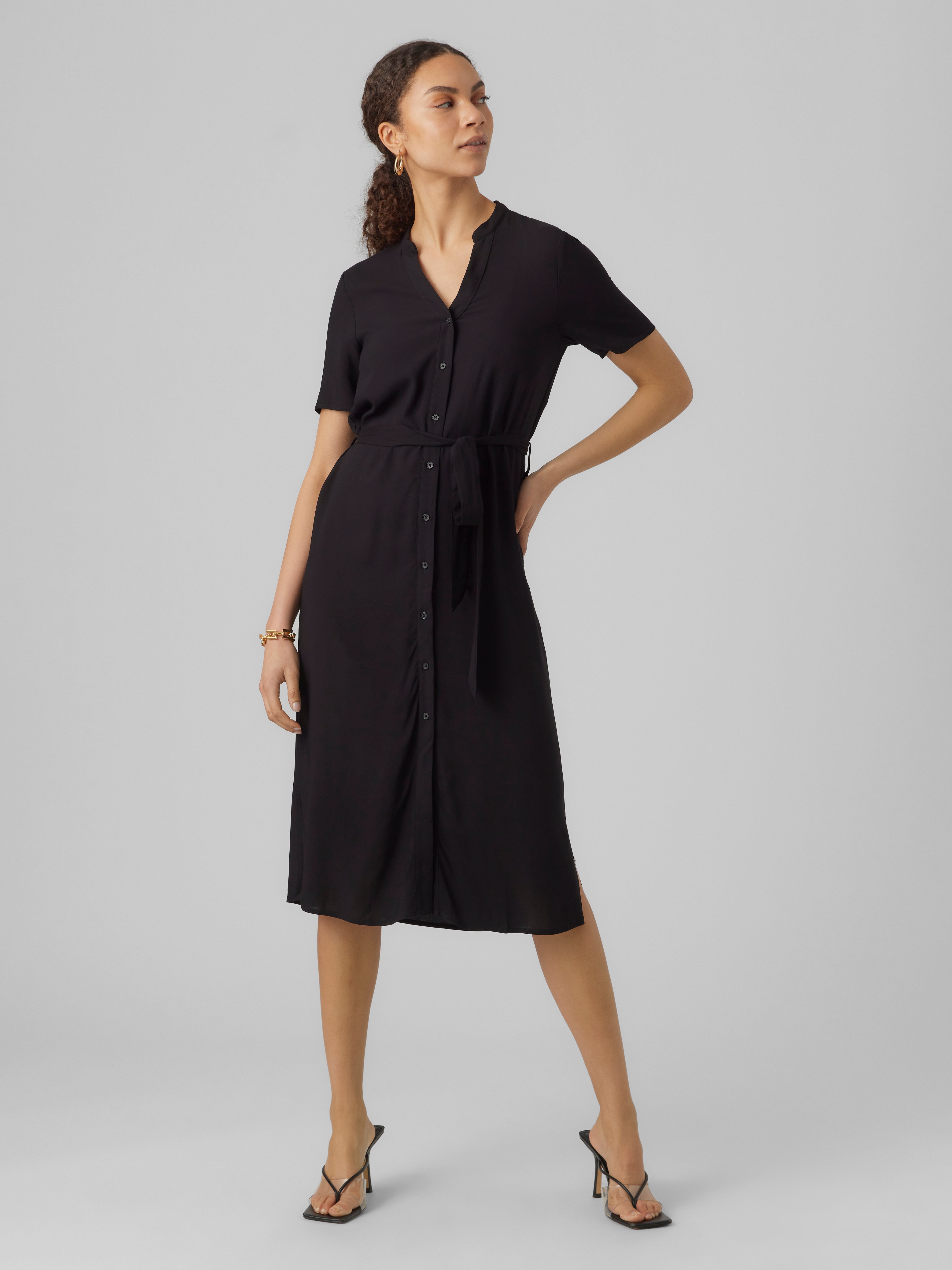 Vero moda button deals front midi dress