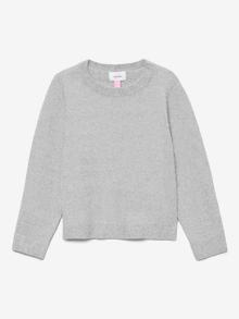 Vero Moda Tavapärane lõige Ümmargune kaelus Juunior Soonikuga mansetid Pullover -Light Grey Melange - 10291741
