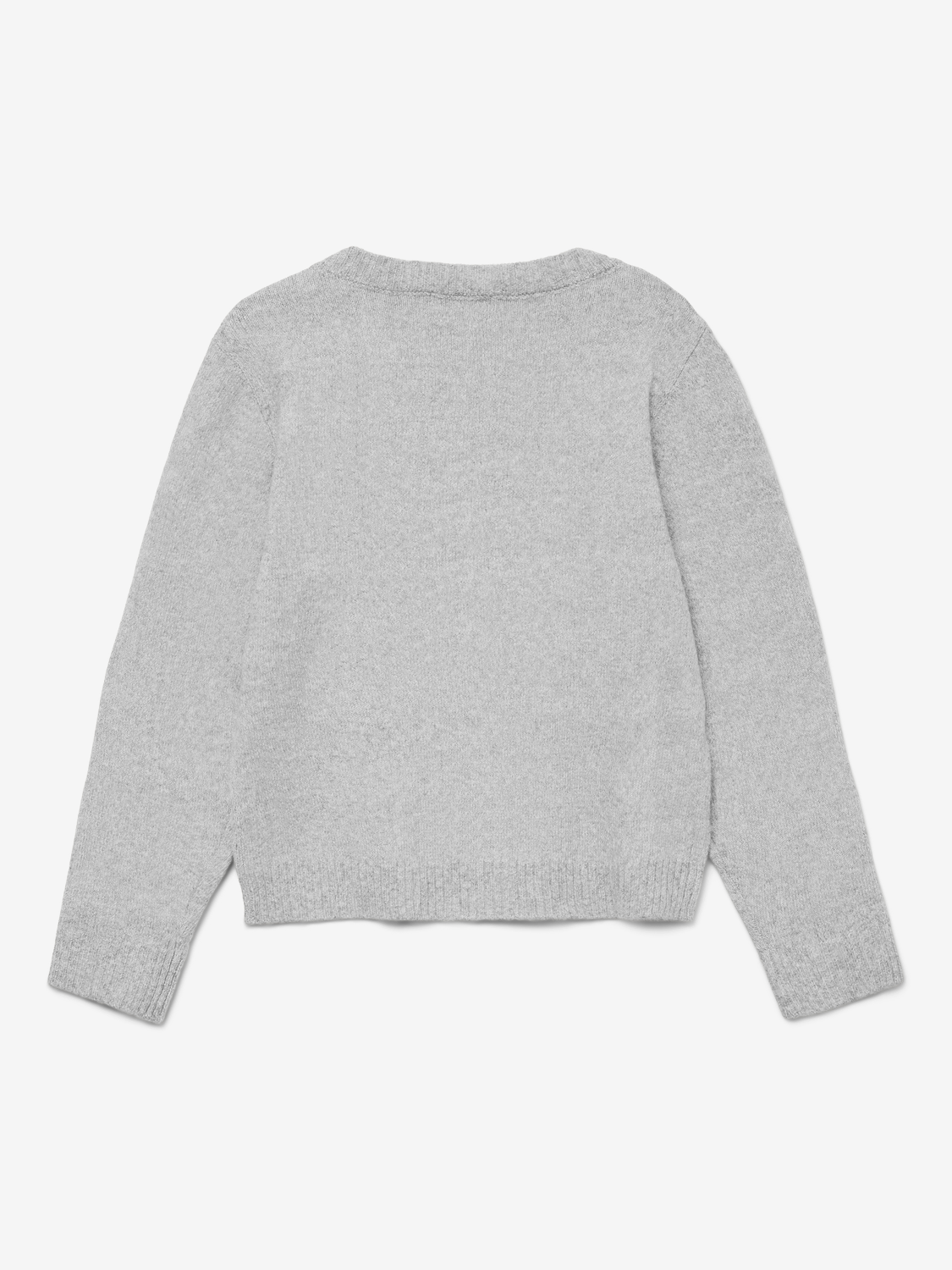 Vero Moda Tavapärane lõige Ümmargune kaelus Juunior Soonikuga mansetid Pullover -Light Grey Melange - 10291741