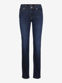 Vero Moda VMDAF Mid Rise Gerade geschnitten Jeans -Dark Blue Denim - 10291848