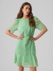 Vero Moda VMNORA Kort klänning -Absinthe Green - 10291925