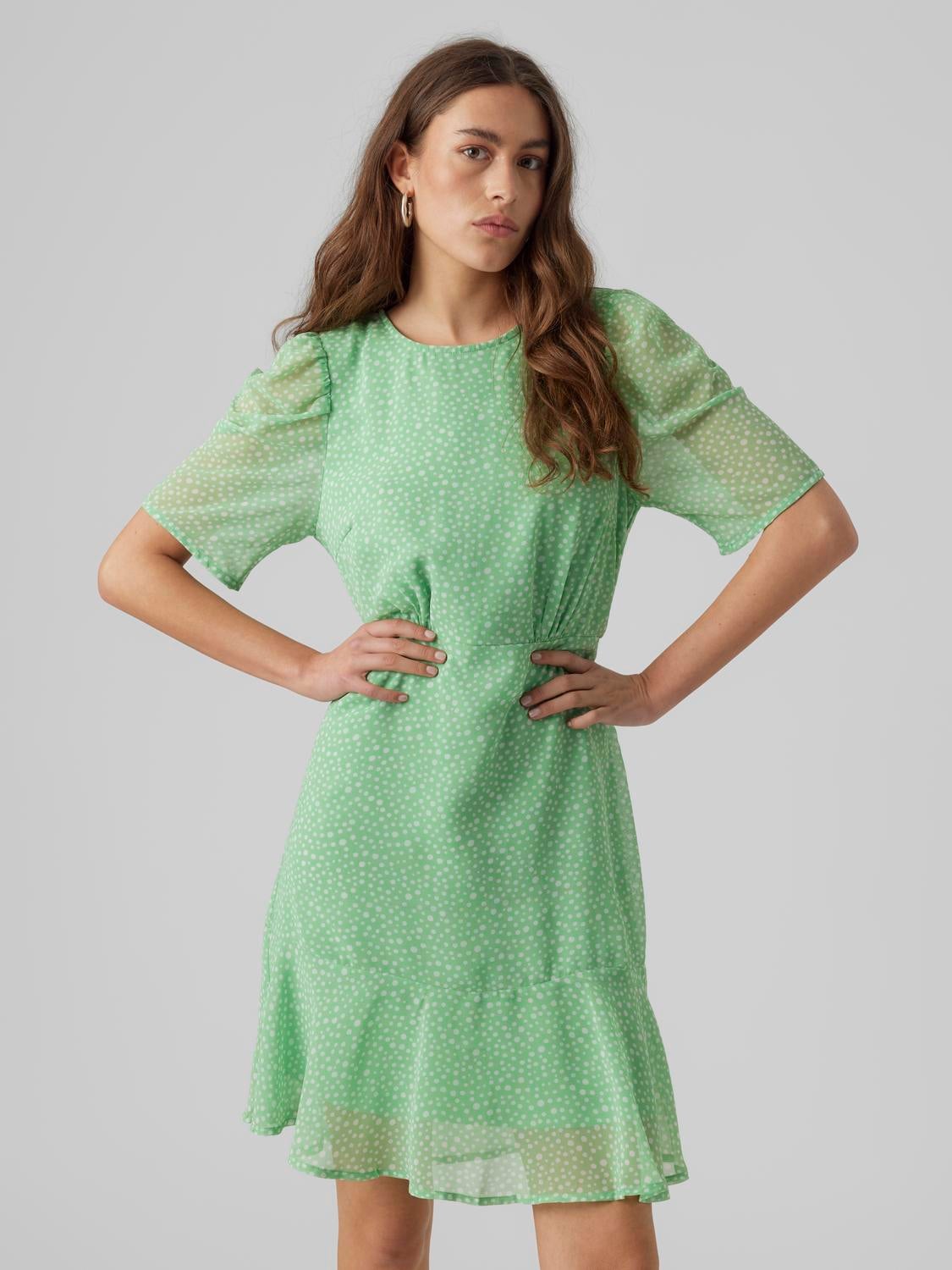 Short green clearance lace dress