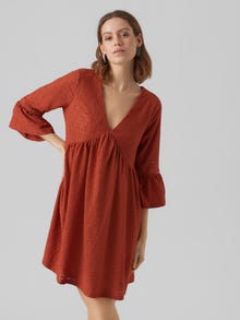 Vero Moda VMMARCY Kurzes Kleid -Barn Red - 10291995