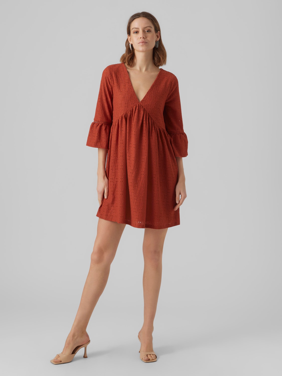 Vero Moda VMMARCY Short dress -Barn Red - 10291995