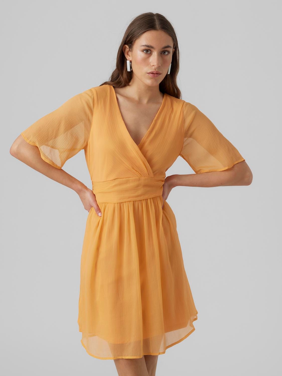 Vero Moda VMMIA Kort kjole -Mock Orange - 10292349