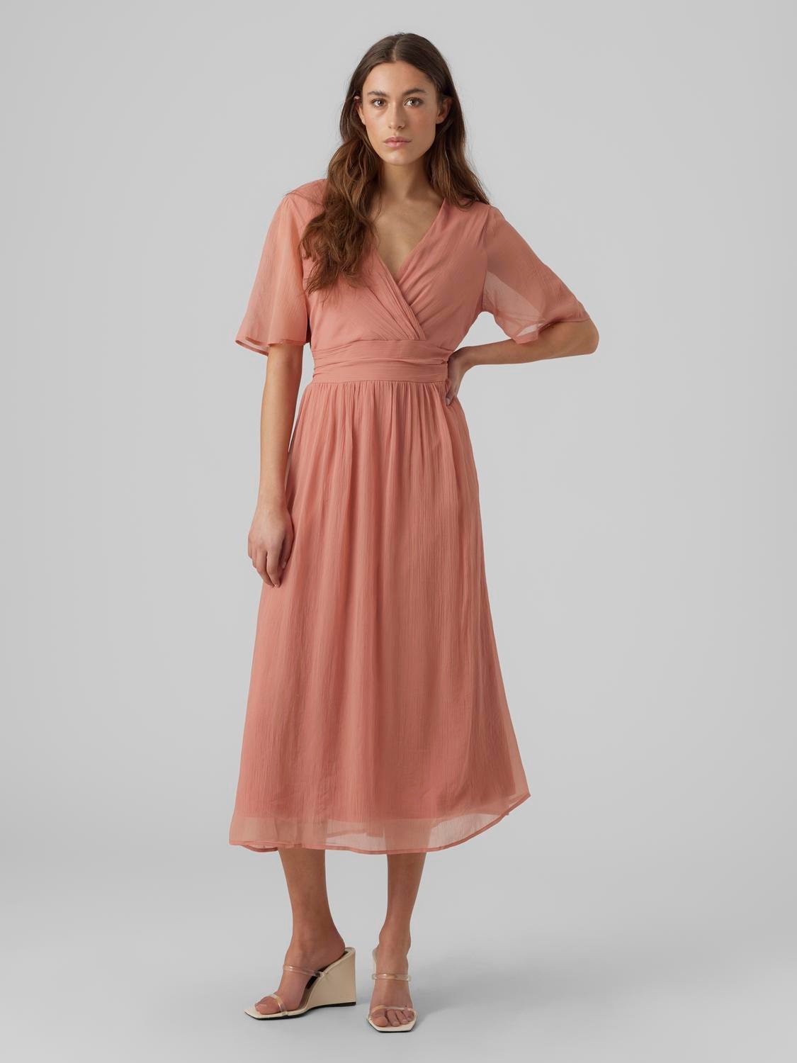 Infecteren Spanning streep lange jurk | Midden Roze | Vero Moda®