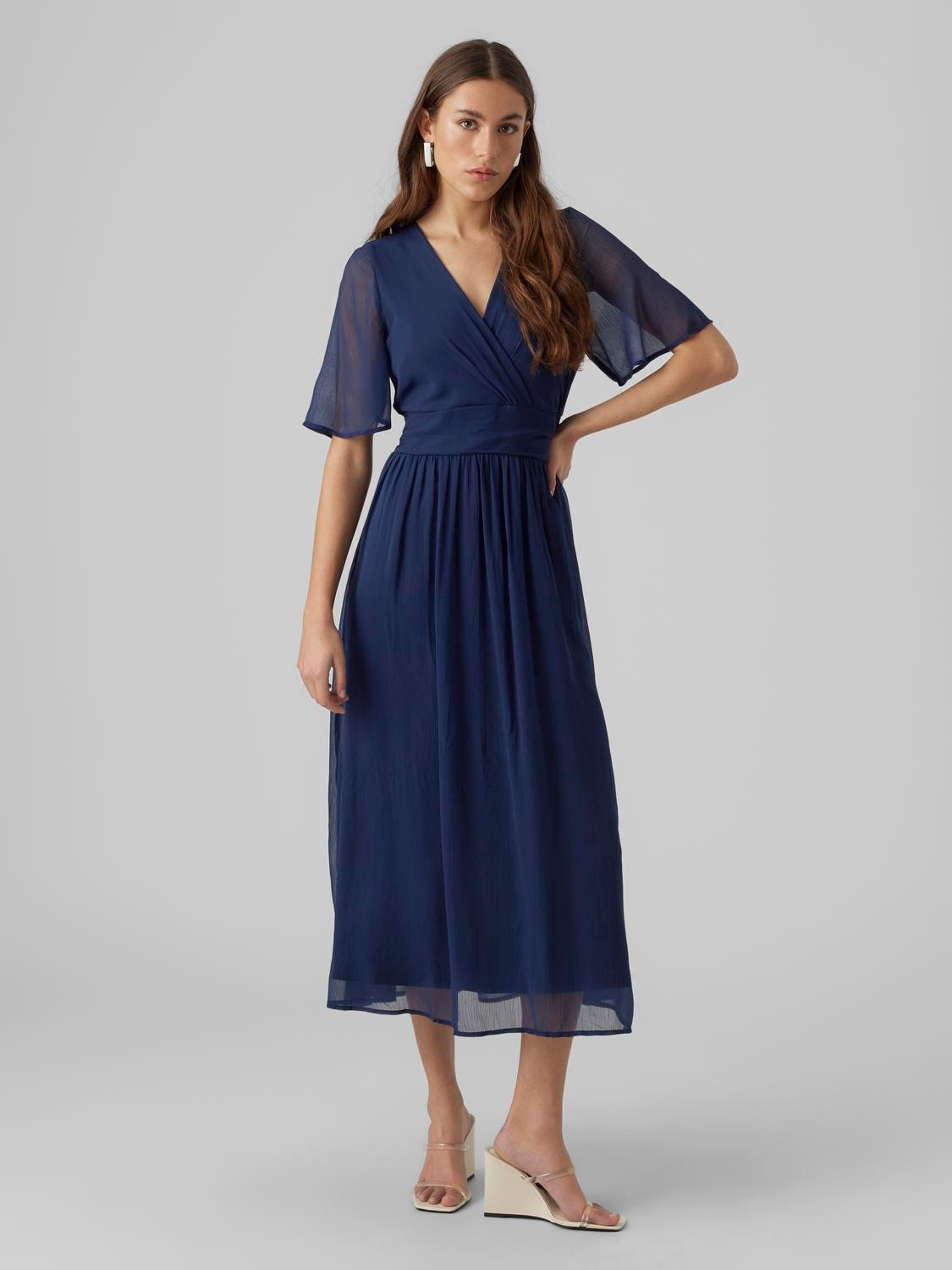 Verspilling overschot Tijdreeksen lange jurk | Donkerblauw | Vero Moda®
