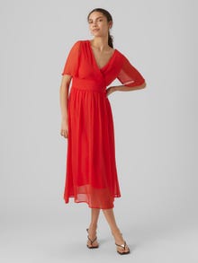 Vero Moda VMMIA Lång klänning -Goji Berry - 10292350
