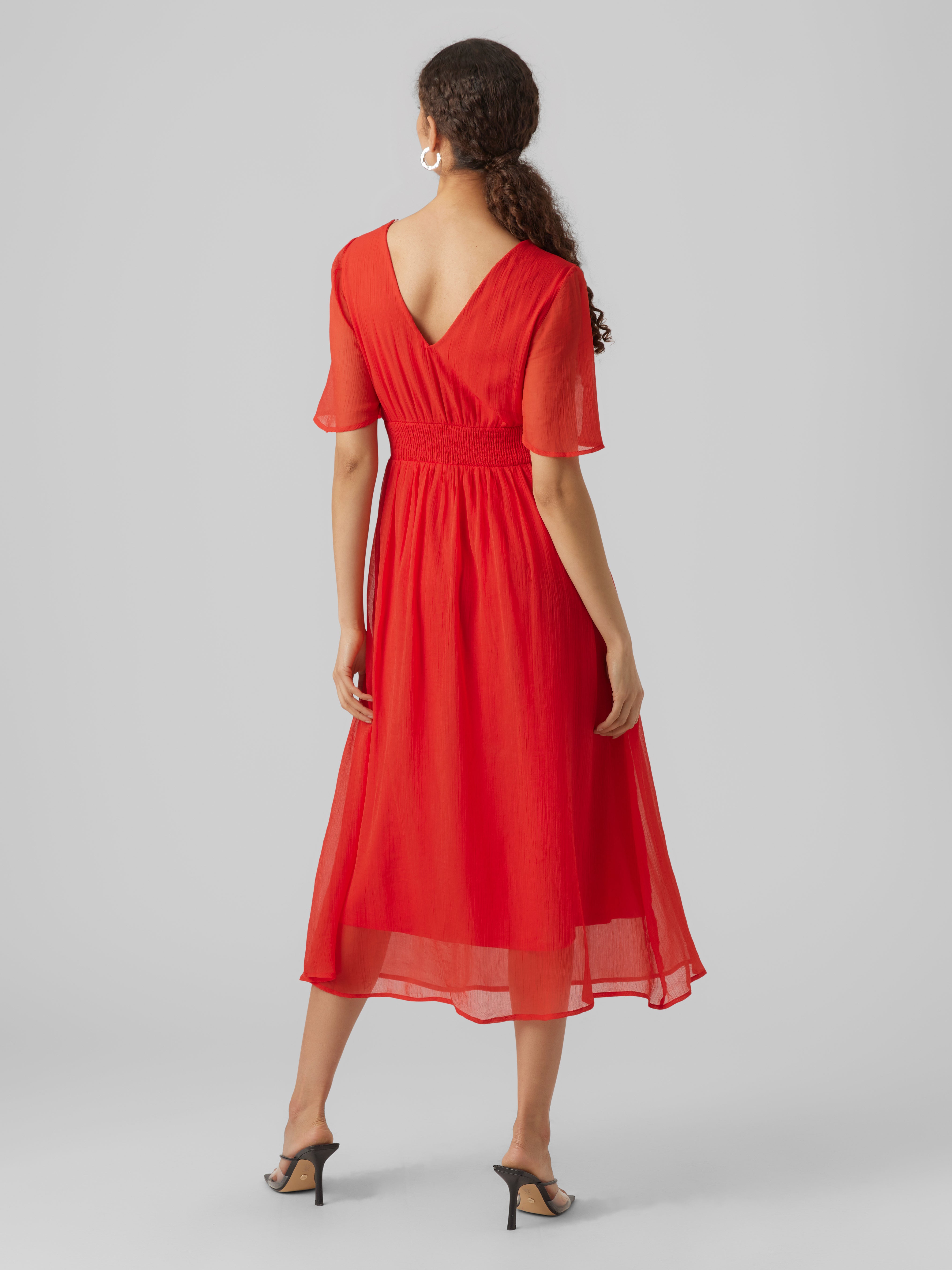 Vero moda red maxi dress Clearance