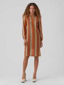 Vero Moda VMNAYLA Midikjole -Orange Pepper - 10292361
