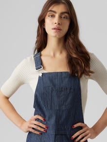 Vero Moda VMZELINE Lang kjole -Dark Blue Denim - 10292462