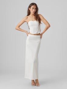 Vero Moda VMMATHILDE Low waist Long skirt -Bright White - 10292469