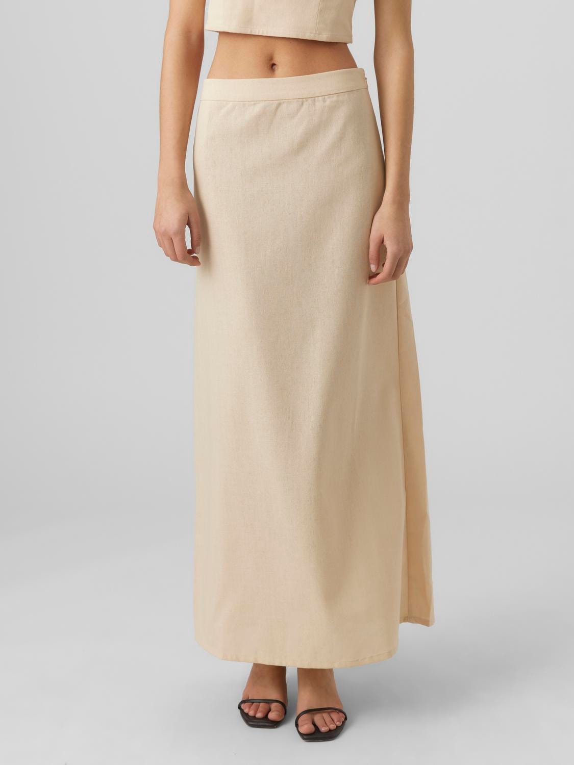 Vero Moda VMMATHILDE Long Skirt -Semolina - 10292477
