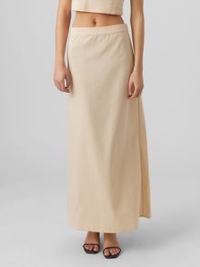 Vero Moda VMMATHILDE Low waist Long skirt -Semolina - 10292477