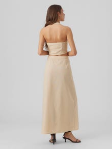 Vero Moda VMMATHILDE Niedrige Taille Langer Rock -Semolina - 10292477