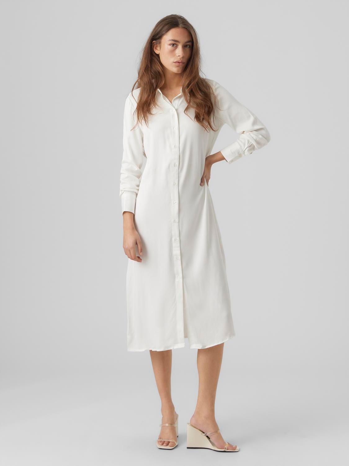 Vero Moda VMMATHILDE Lang kjole -Bright White - 10292493