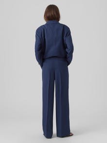 Vero Moda VMMATHILDE High rise Trousers -Navy Blazer - 10292520