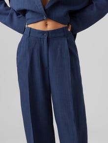 Vero Moda VMMATHILDE High rise Trousers -Navy Blazer - 10292520