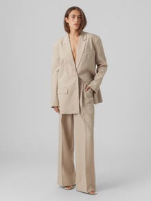Vero Moda VMMATHILDE High rise Trousers -Semolina - 10292520