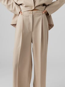 Vero Moda VMMATHILDE High rise Trousers -Semolina - 10292520