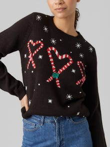 Vero Moda VMCANDYHEART Sweter -Black - 10292649