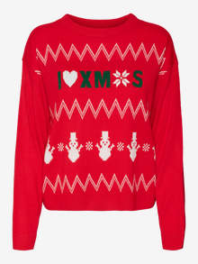 Vero Moda VMMIXEDXMAS Pullover -Chinese Red - 10292667