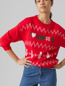 Vero Moda VMMIXEDXMAS Pullover -Chinese Red - 10292667