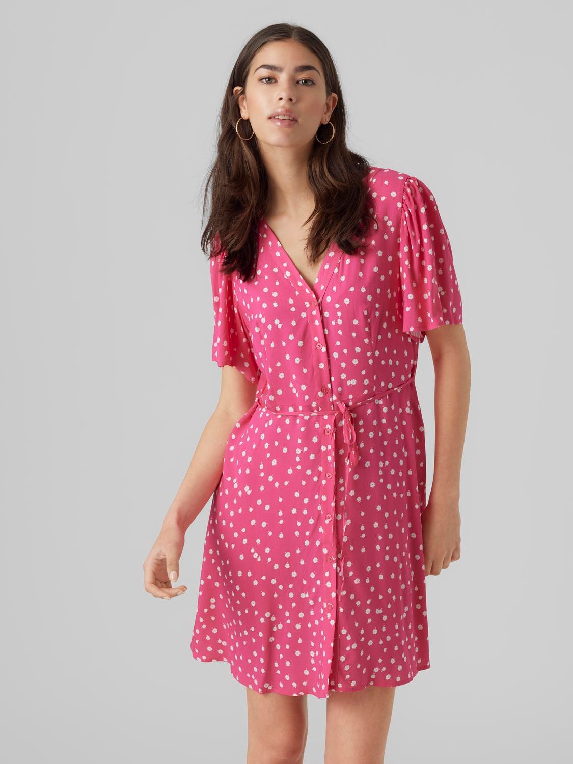 Vero Moda VMALBA Korte jurk -Pink Yarrow - 10292845