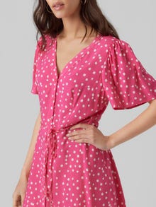 Vero Moda VMALBA Short dress -Pink Yarrow - 10292845