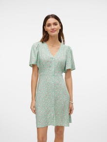 Vero Moda VMALBA Kort kjole -Silt Green - 10292845