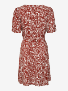 Vero Moda VMALBA Trumpa suknelė -Fired Brick - 10292845